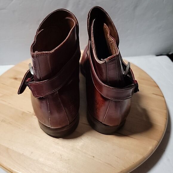 Johnston & Murphy 24-8119 Mens Size 9.5 B/2A Burgandy Aristocraft Ankle Shoes